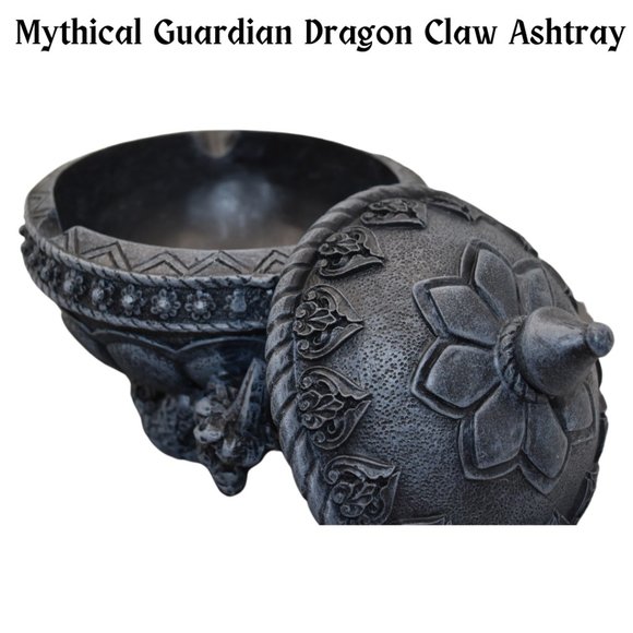 π² Unleash the Mystical: Guardian Dragon Claw Ashtray of Legends in Black πͺ - Picture 5 of 9